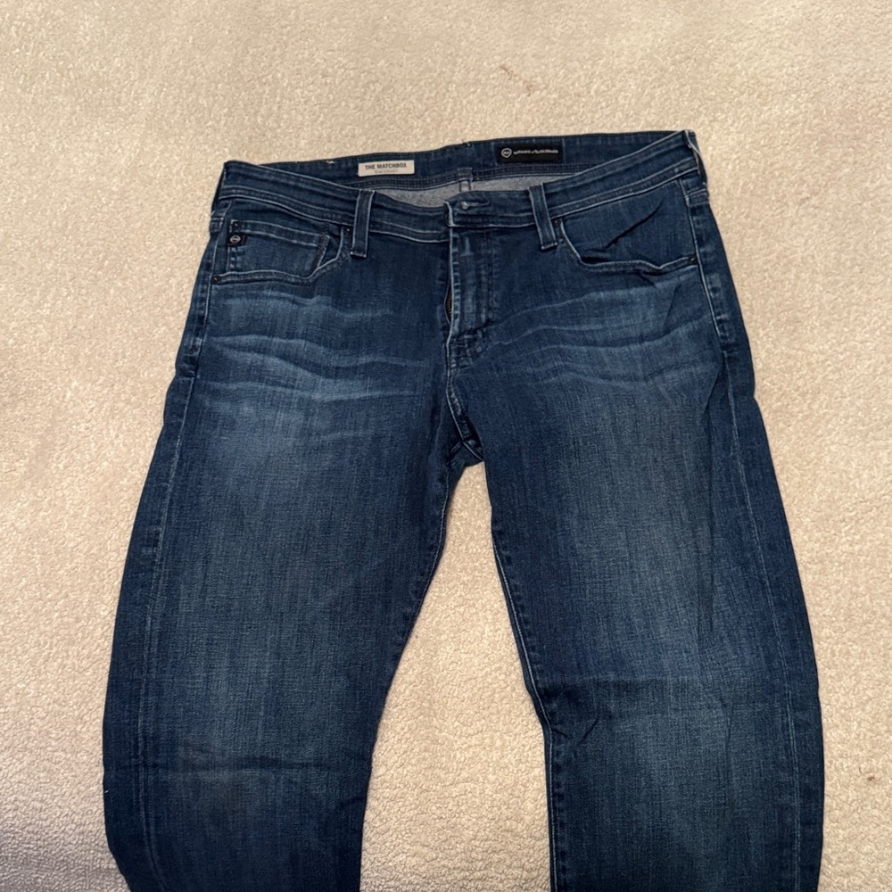 AG Adriano Goldschmied Men's Slim Straight Jeans - Dark Blue